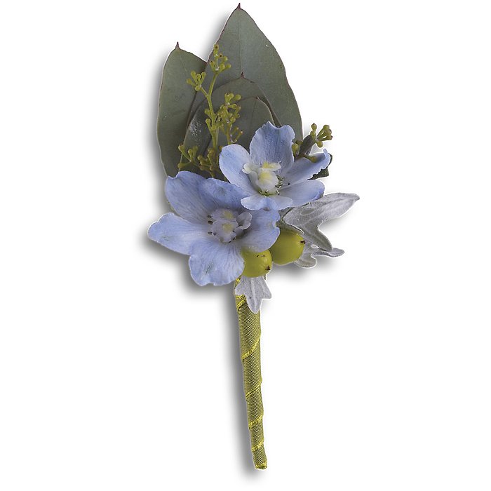 Hero&#039;s Blue Boutonniere
